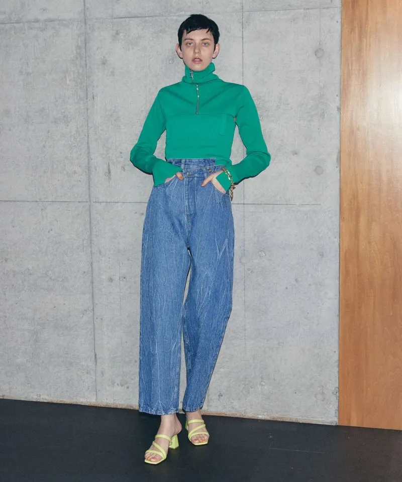 High Waist Cocoon Denim Pants