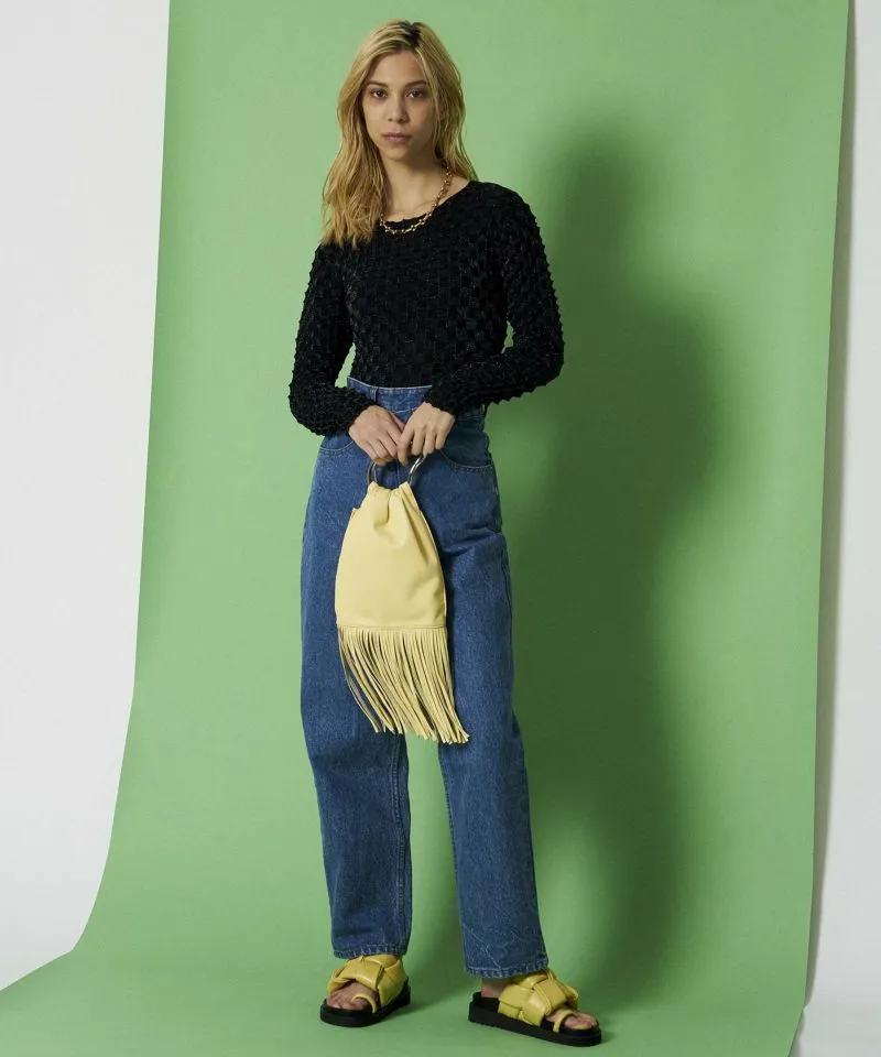 High Waist Cocoon Denim Pants