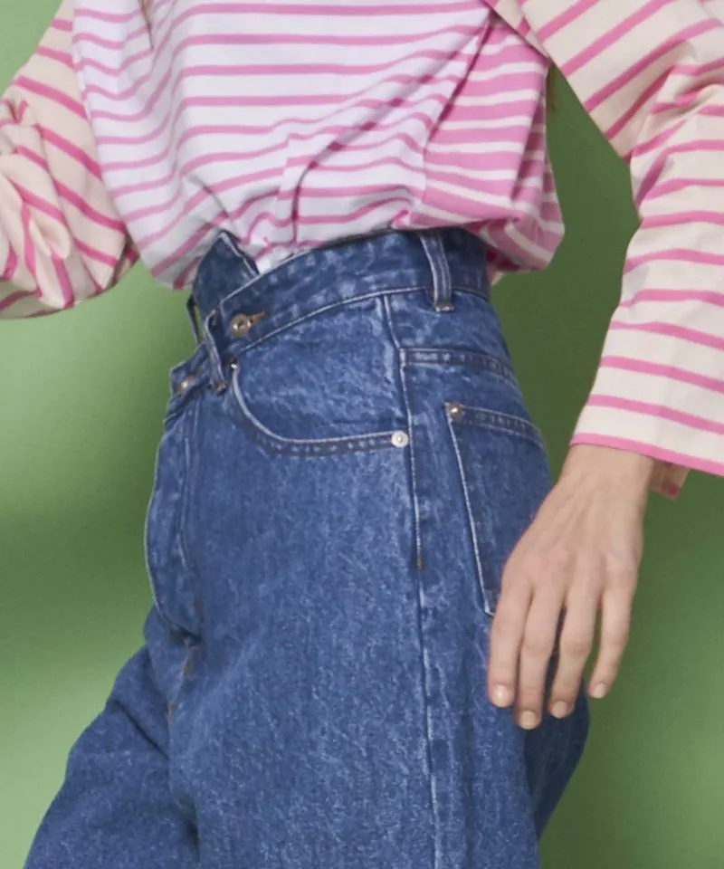 High Waist Cocoon Denim Pants