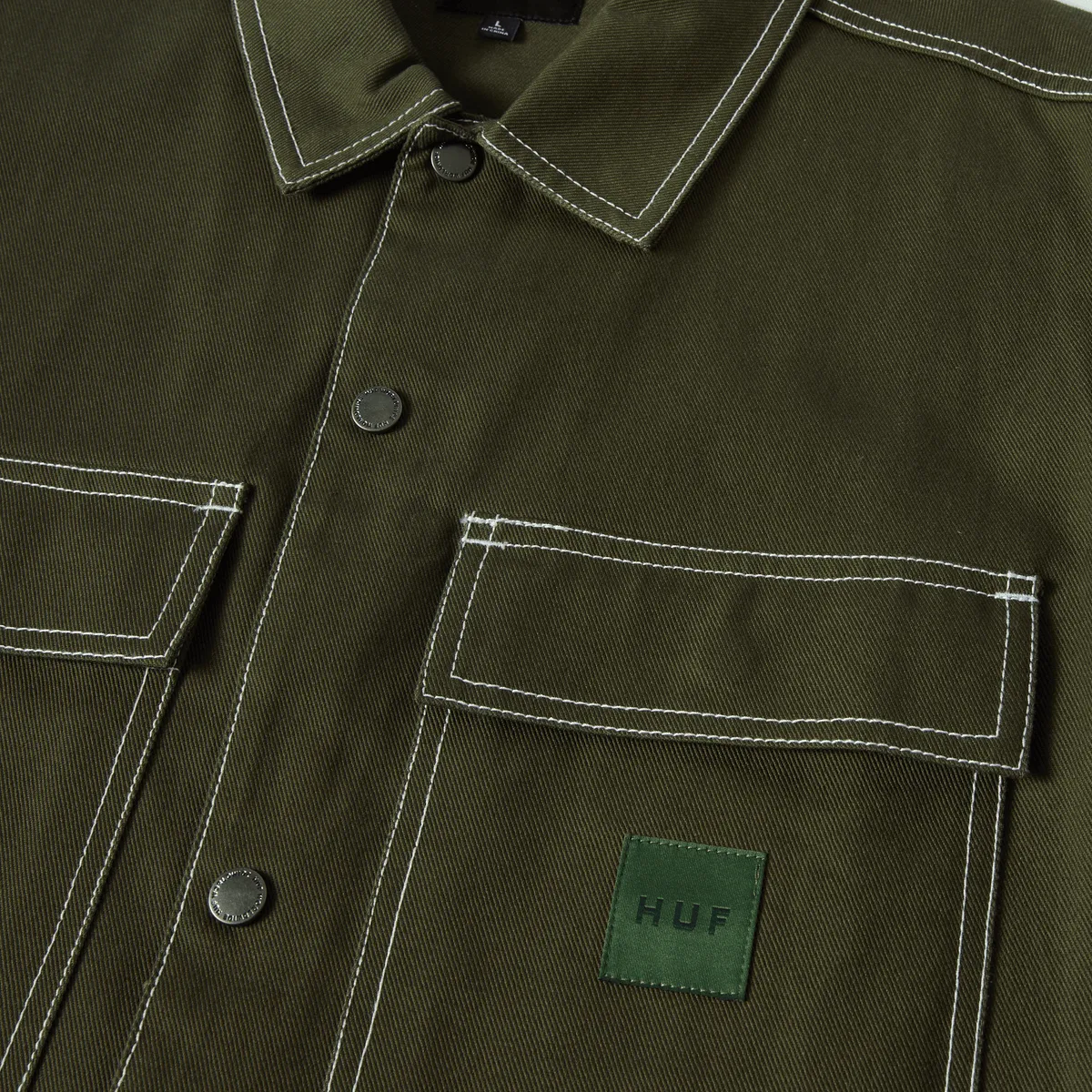 Huf Mason Shacket Hunter Green BU00212 HTG