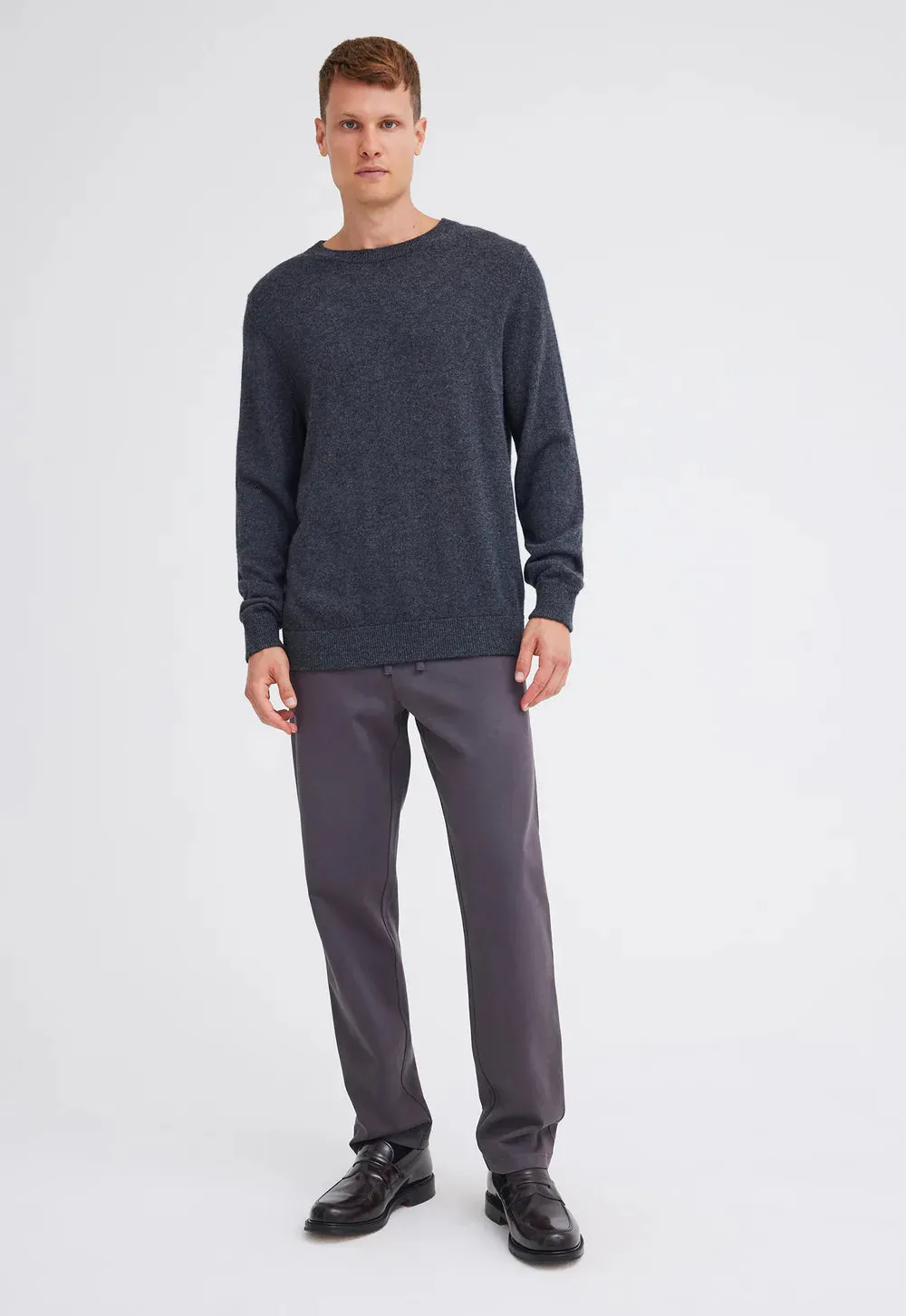 Iri Italian Cotton Pant in Steelo Grey