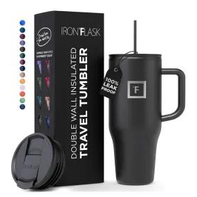 Iron Flask 32oz/950ml Co-Pilot Tumbler, Midnight Black