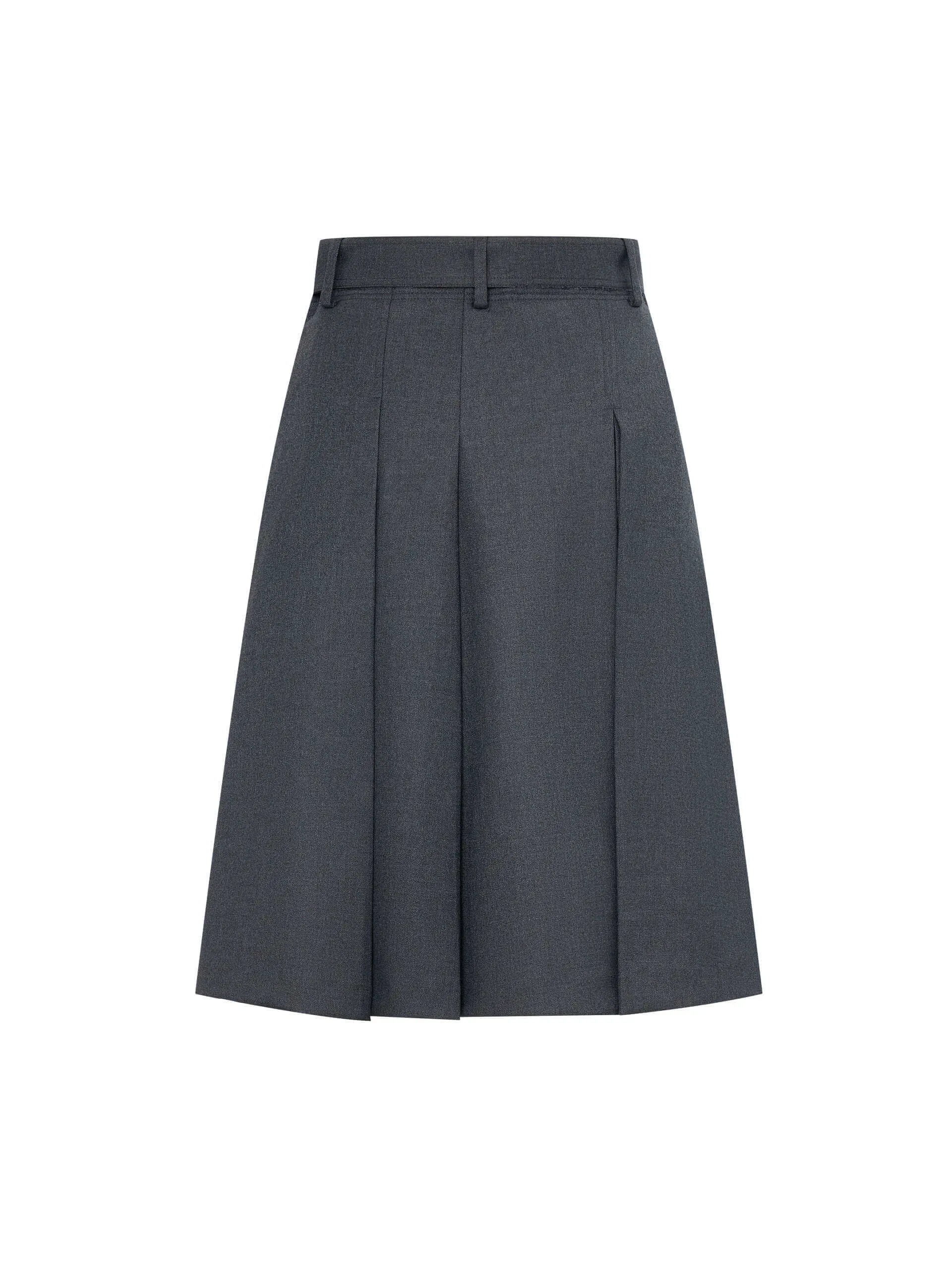 Irregular Pleated Midi Skirt