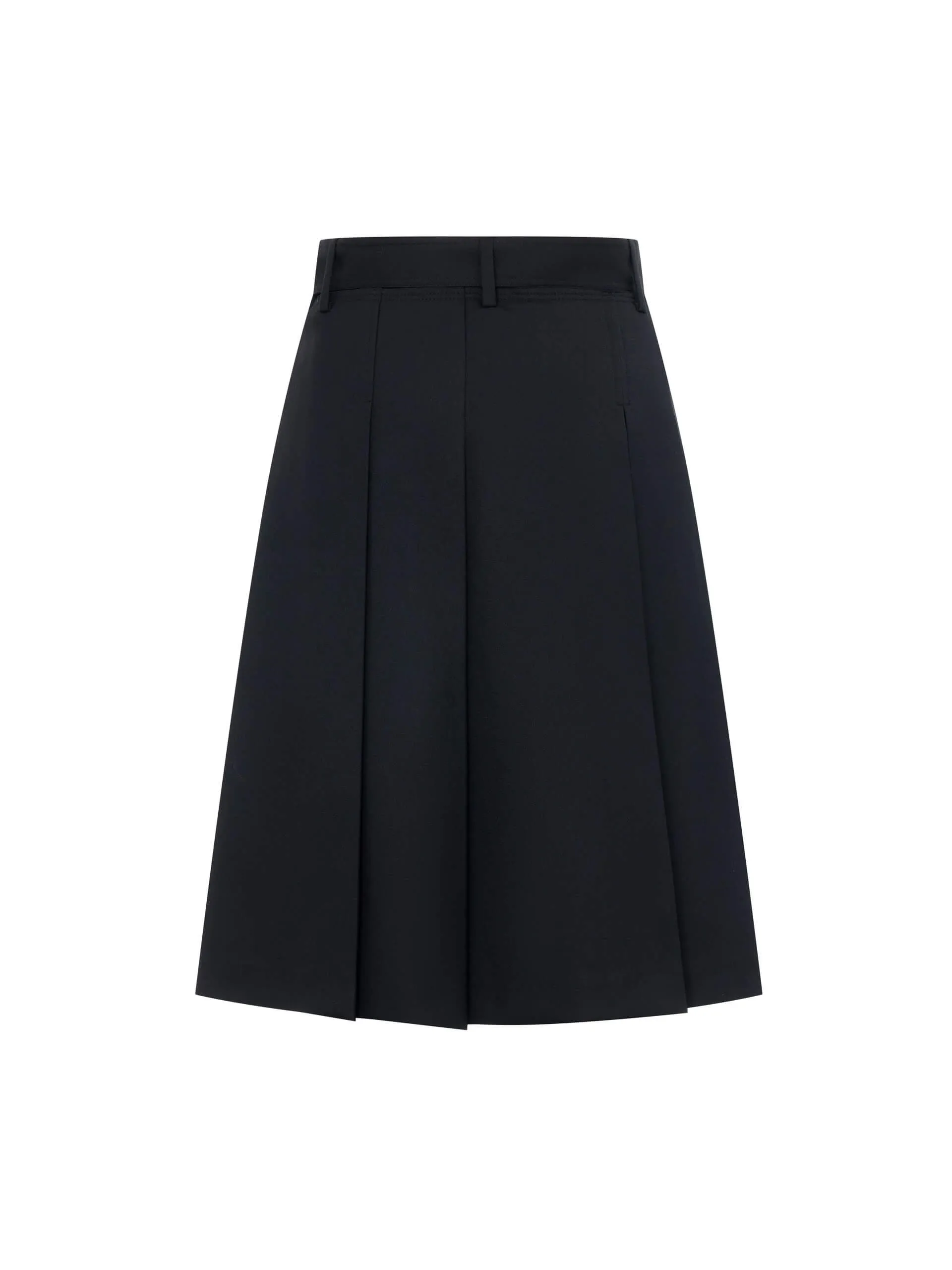 Irregular Pleated Midi Skirt