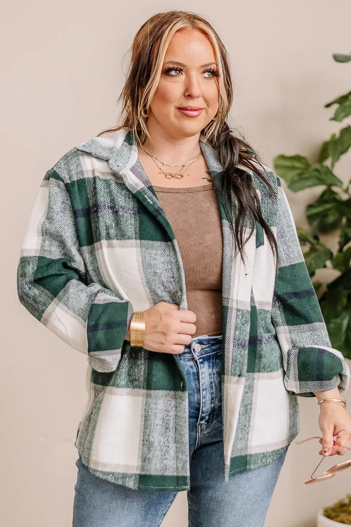 It's My Turn Plaid Flannel Shacket (Extended Sizes)