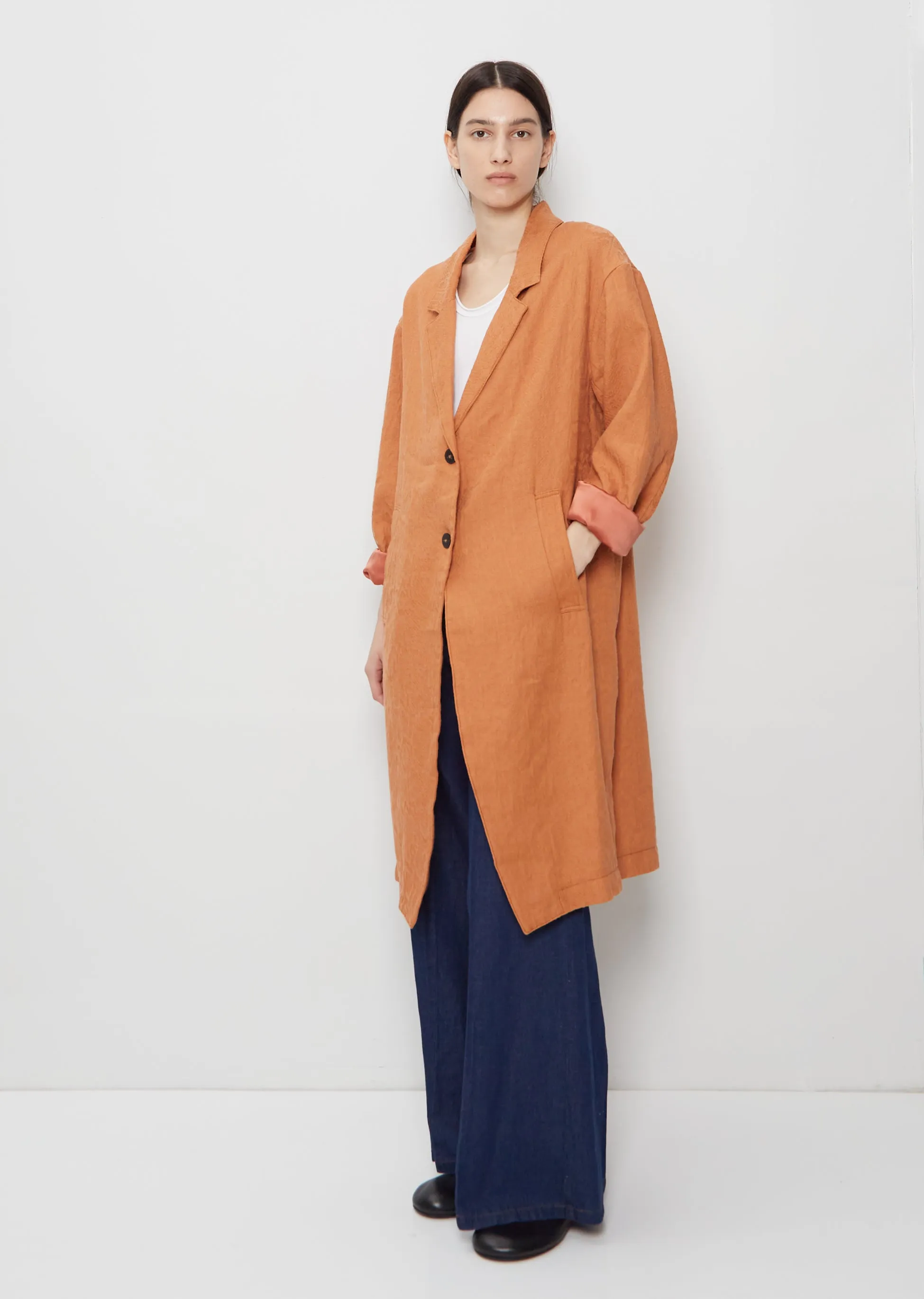 Jacquard Linen Cotton Coat