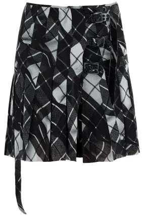 JEAN PAUL GAULTIER Pleated Tartan Tulle Kilt Skirt - Size S