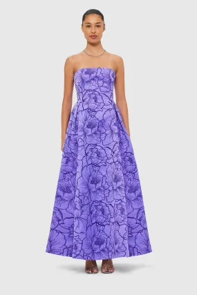 Leo Lin Nora Bustier Maxi Dress - Lavender