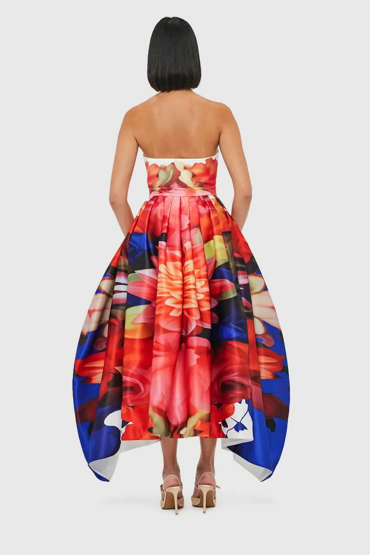 Leo Lin Norine Bustier Midi Dress - Kaleidoscope Print