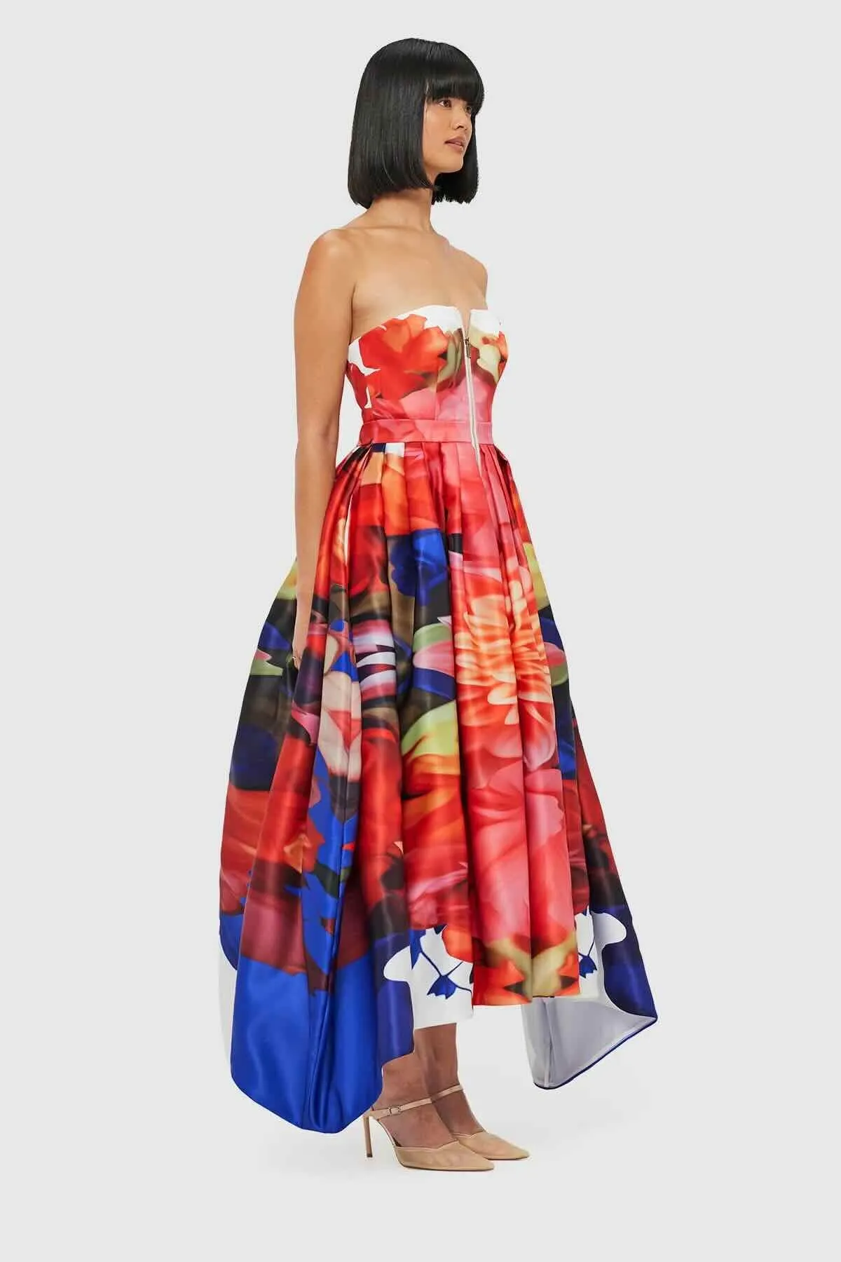 Leo Lin Norine Bustier Midi Dress - Kaleidoscope Print