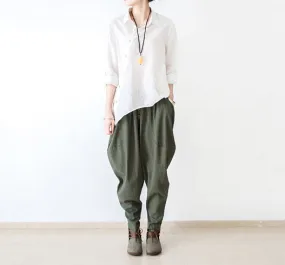 Linen Spring Summer Women Trousers  AMT96223