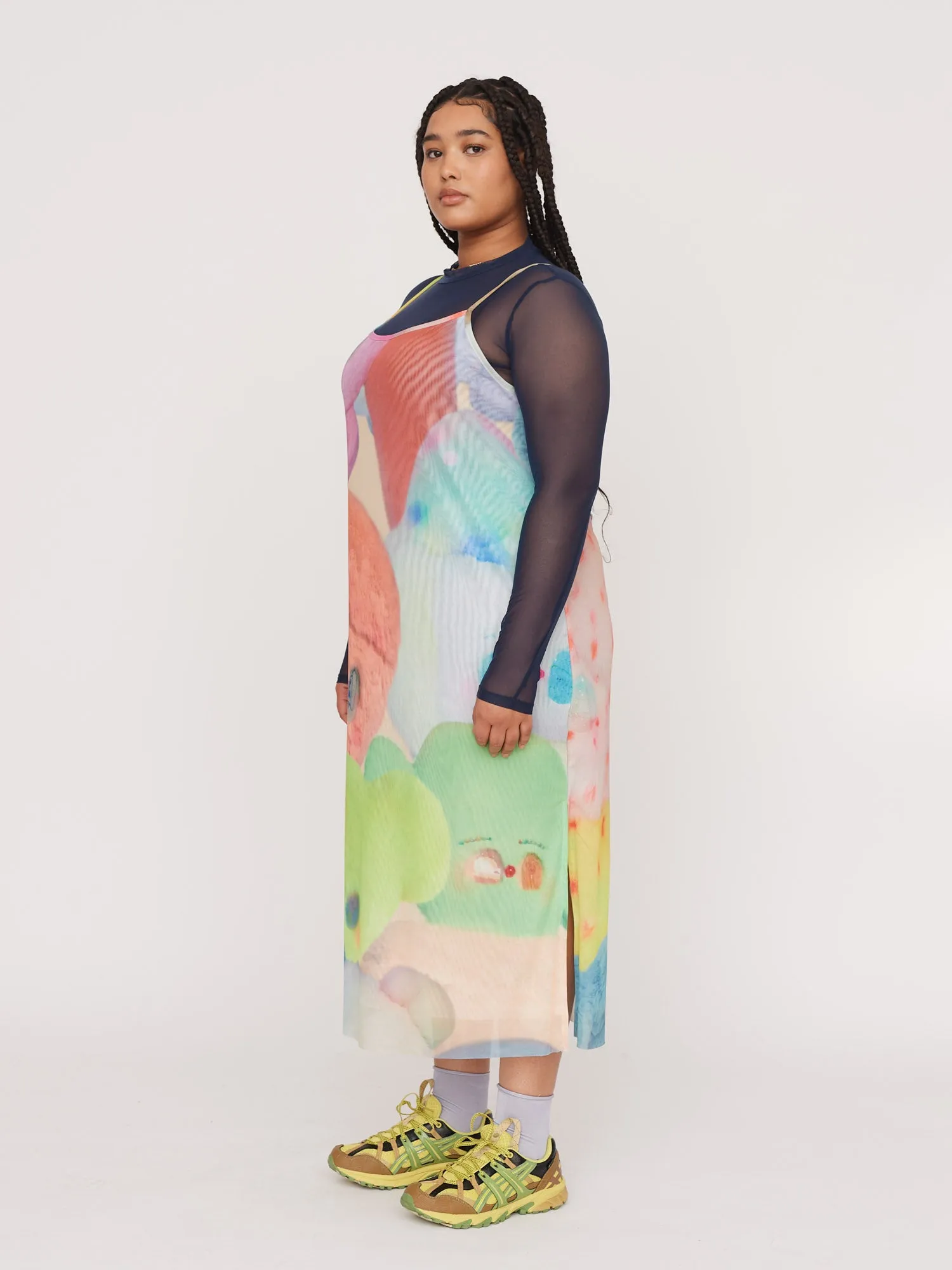 LO x Nhozagri Plush Mesh Dress