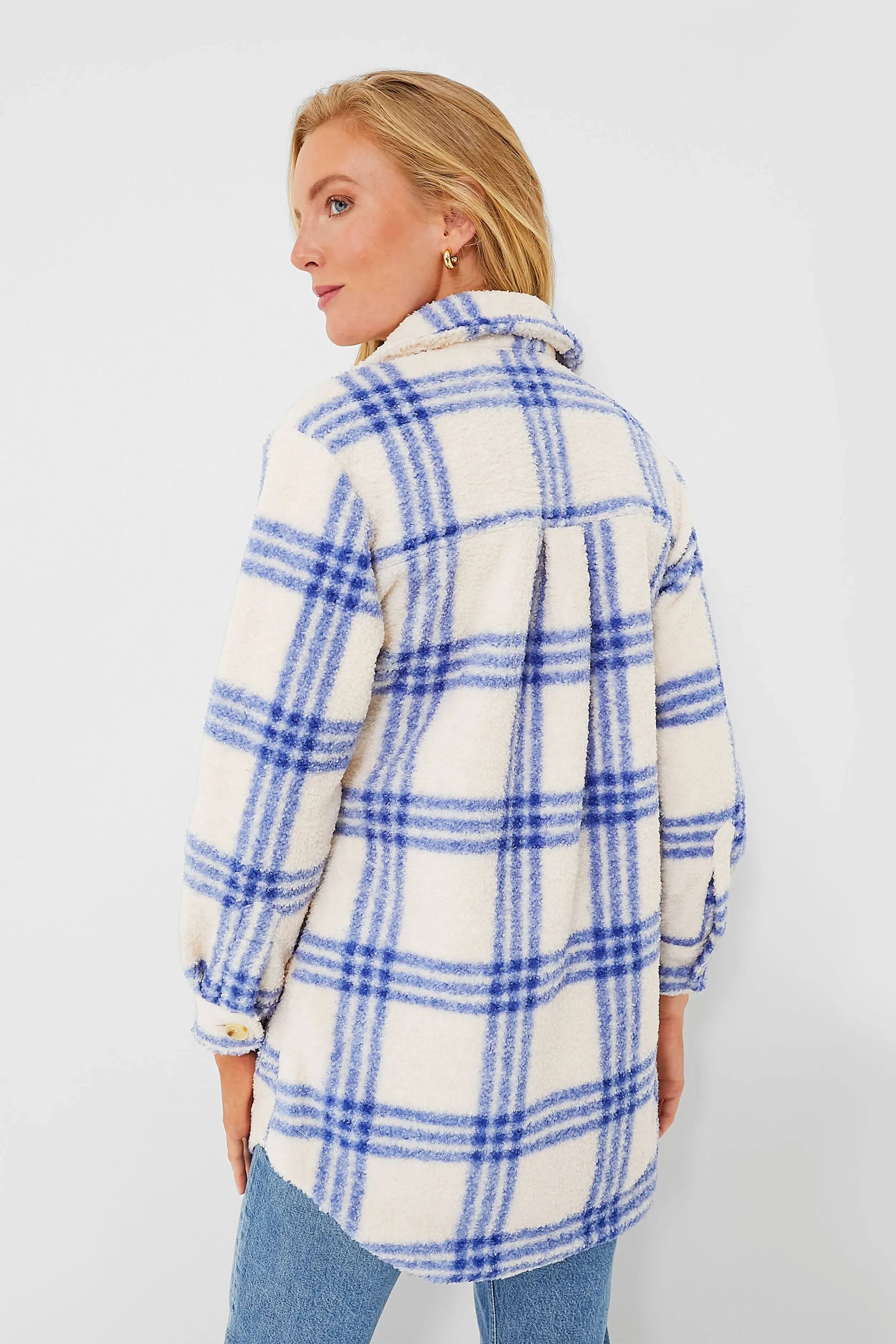 Mazarine Blue Bailey Long Shirt Jacket