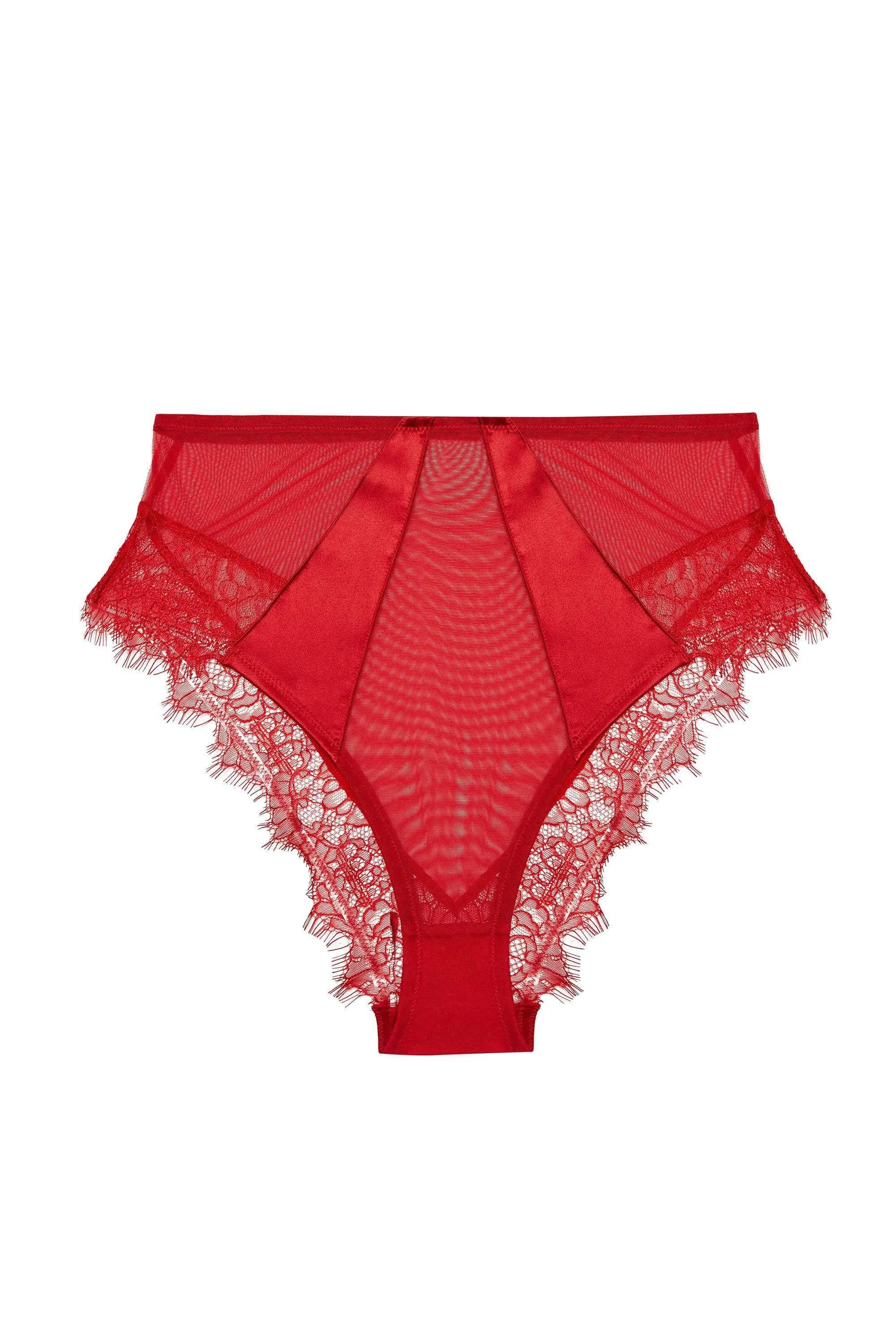 Melina Red High Waist Brief