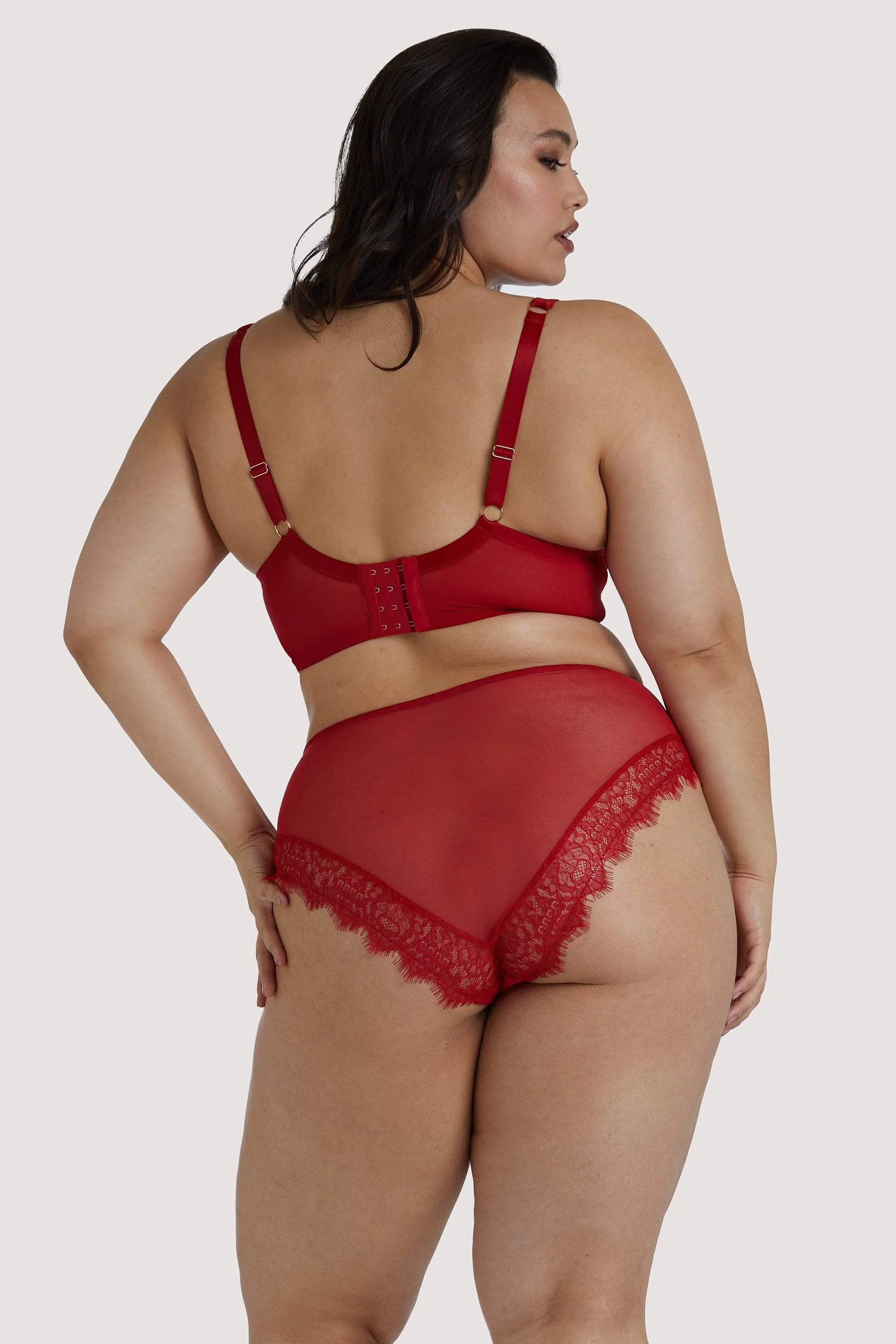 Melina Red High Waist Brief