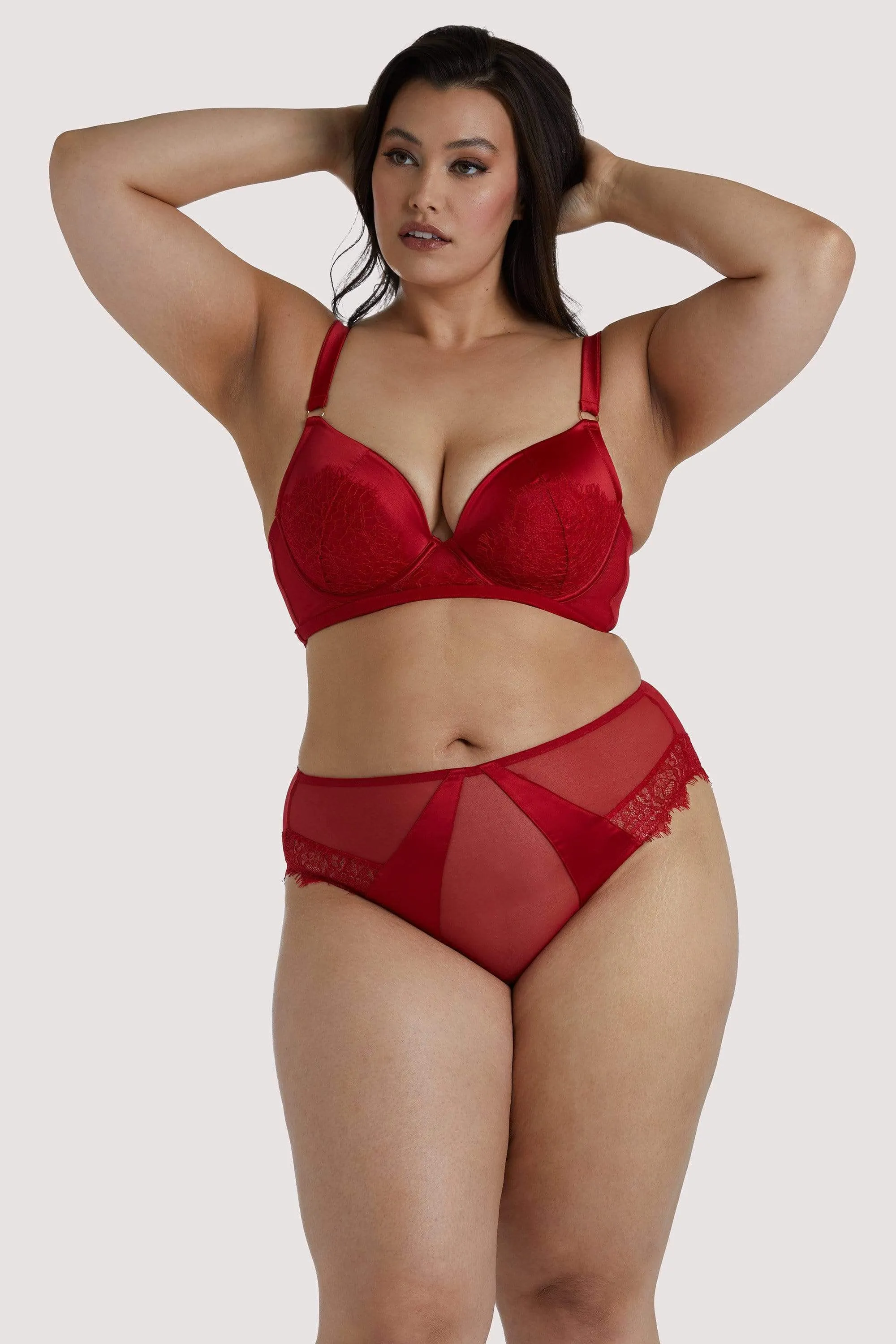 Melina Red High Waist Brief