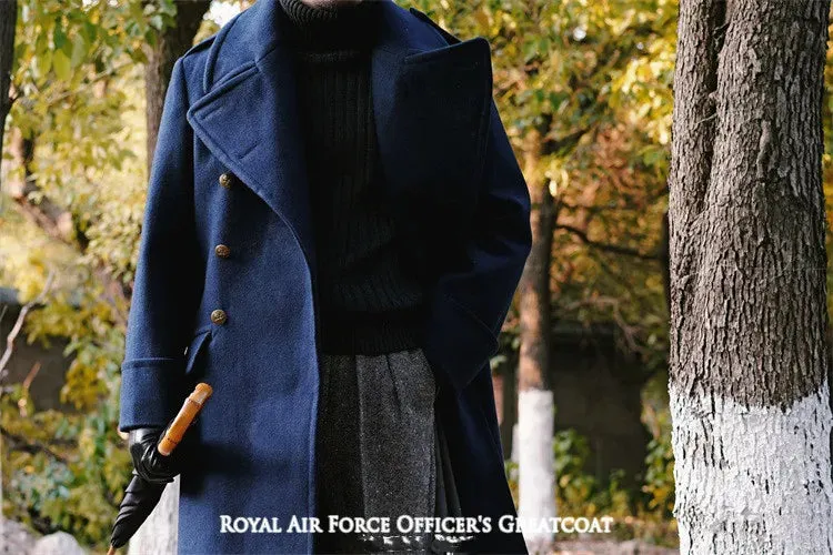 Men's British Officer's Woolen Overcoat