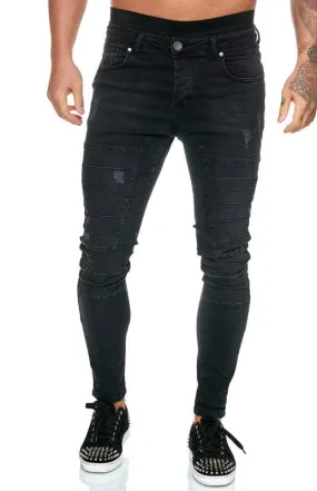 Men's Fashion High Waist Slim Jeans