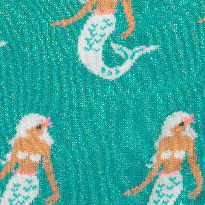 Mermaid to be Friends Women's Crew Shimmer Socks