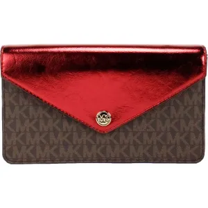 Michael Kors Jet Set Travel Crimson Small Flap Clutch Crossbody Bag