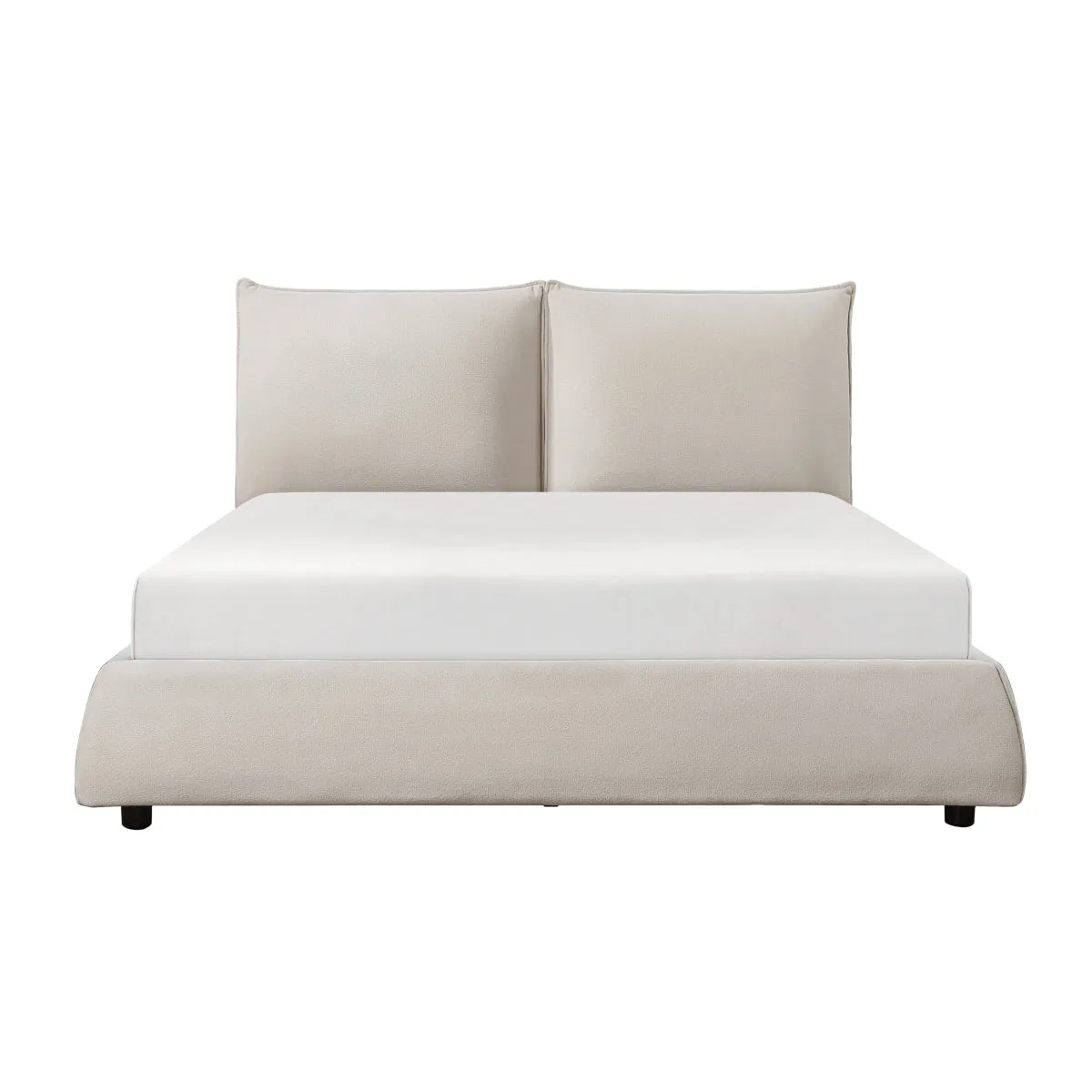 Modern Chenille Upholstered King Size Bed