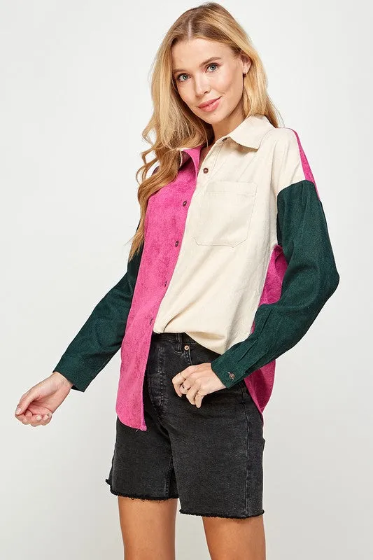 Multicolor Corduroy Shirt