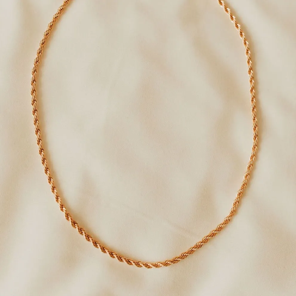 Naomi Gold Filled Rope Necklace