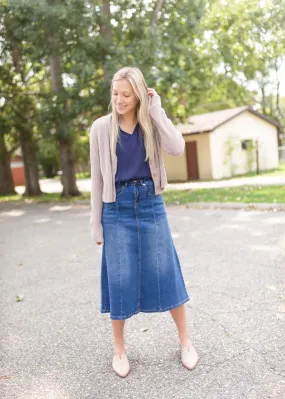 Navy Sleeveless Pleated Ruffle Top - FINAL SALE