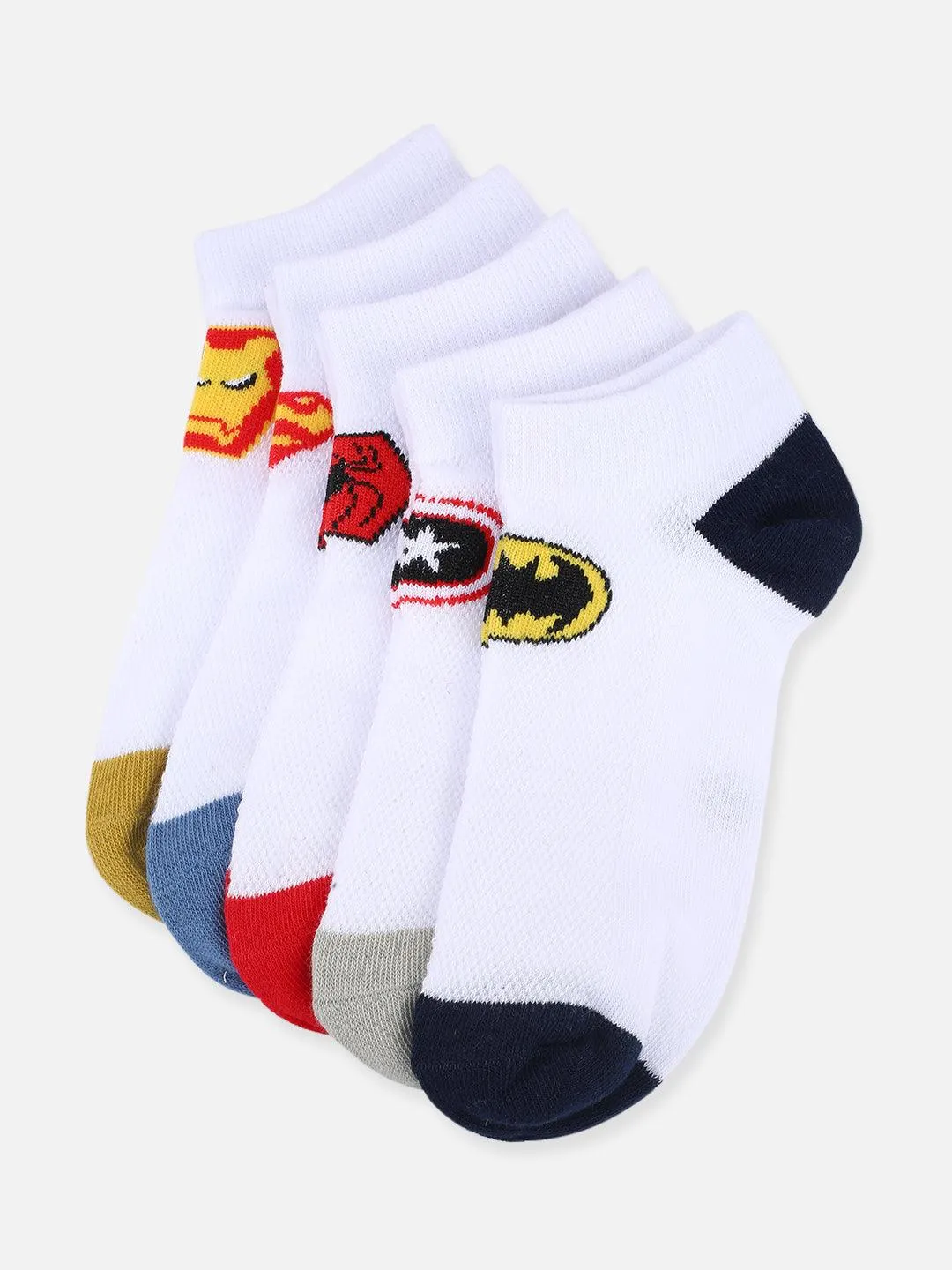 One Friday White Solid Socks (Set Of 5)