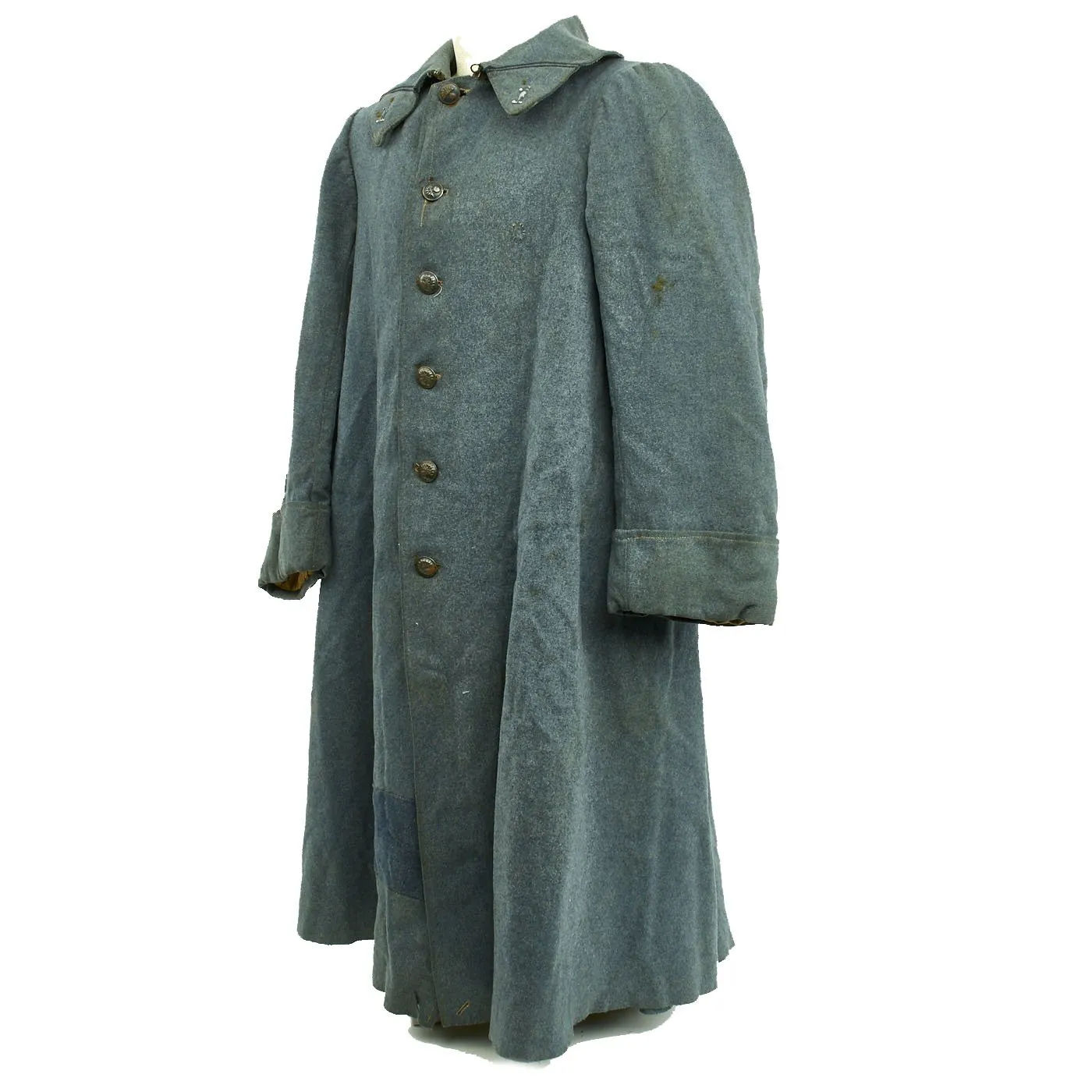 Original French WW1 1915 Dated 1st Artillery Regiment Horizon Blue Overcoat