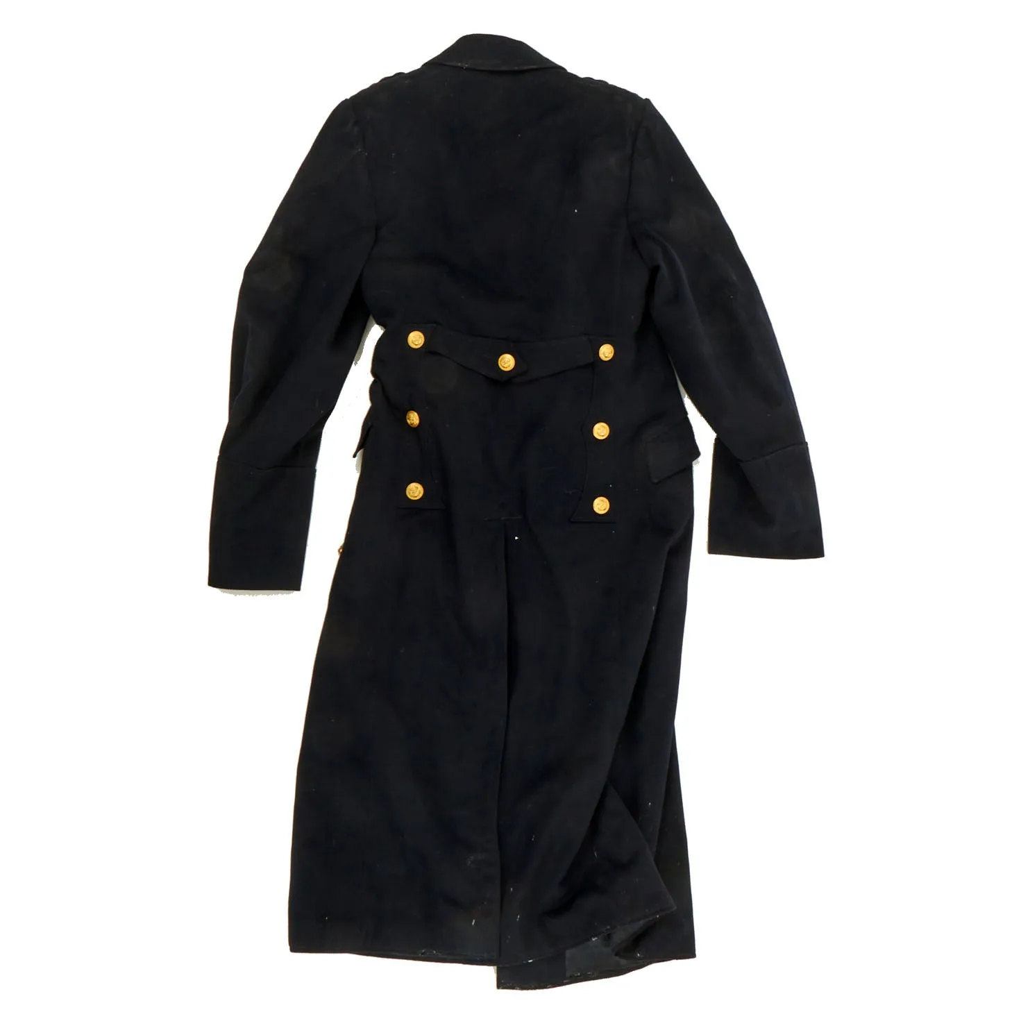 Original German WWII German Kriegsmarine Navy Vice Admiral Wool Overcoat with 2nd Model Dagger by WKC