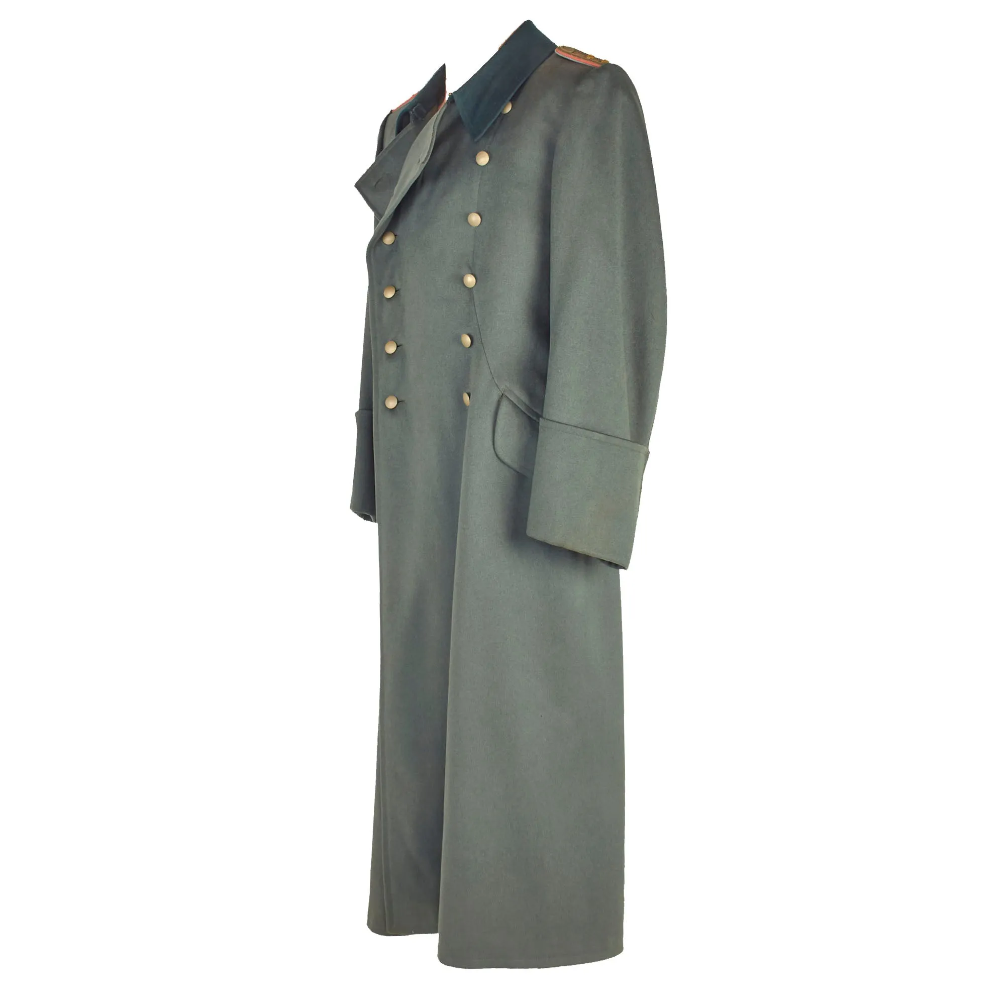 Original German WWII Named Heer Panzer Reserve Hauptmann Officer's Wool Greatcoat by Ludwig Kielleuthner of Munich - dated 1936