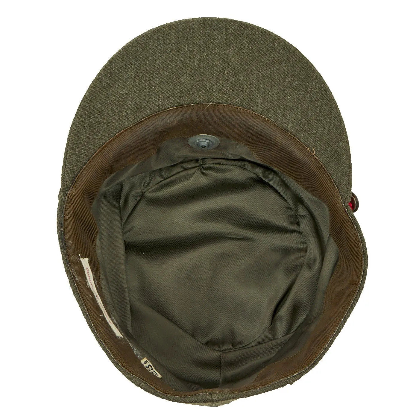 Original U.S. WWII Marine USMC Women's Winter Wool Forest Green Service Visor Bell Crowned Cap