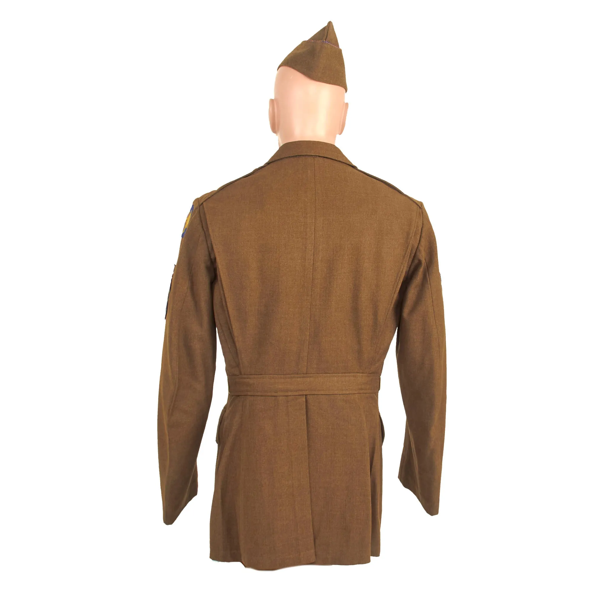 Original U.S. WWII Named Class-A Uniform Set With Cap for 8th Army Air Force Aerial Gunner Staff Sergeant George W. Thomas of the 446th Bombardment Group - With Binder of Information