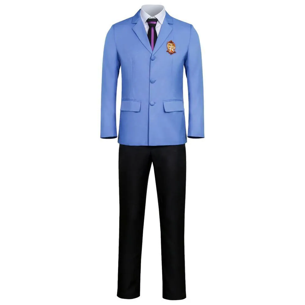 Ouran High School Host Club Haruhi Fujioka / Mitsukuni Haninozuka / Tamaki Suoh / Kyoya Ootori / Hikaru Hitachiin / Kaoru Hitachiin / Takashi Morinozuka Uniforms Cosplay Costume