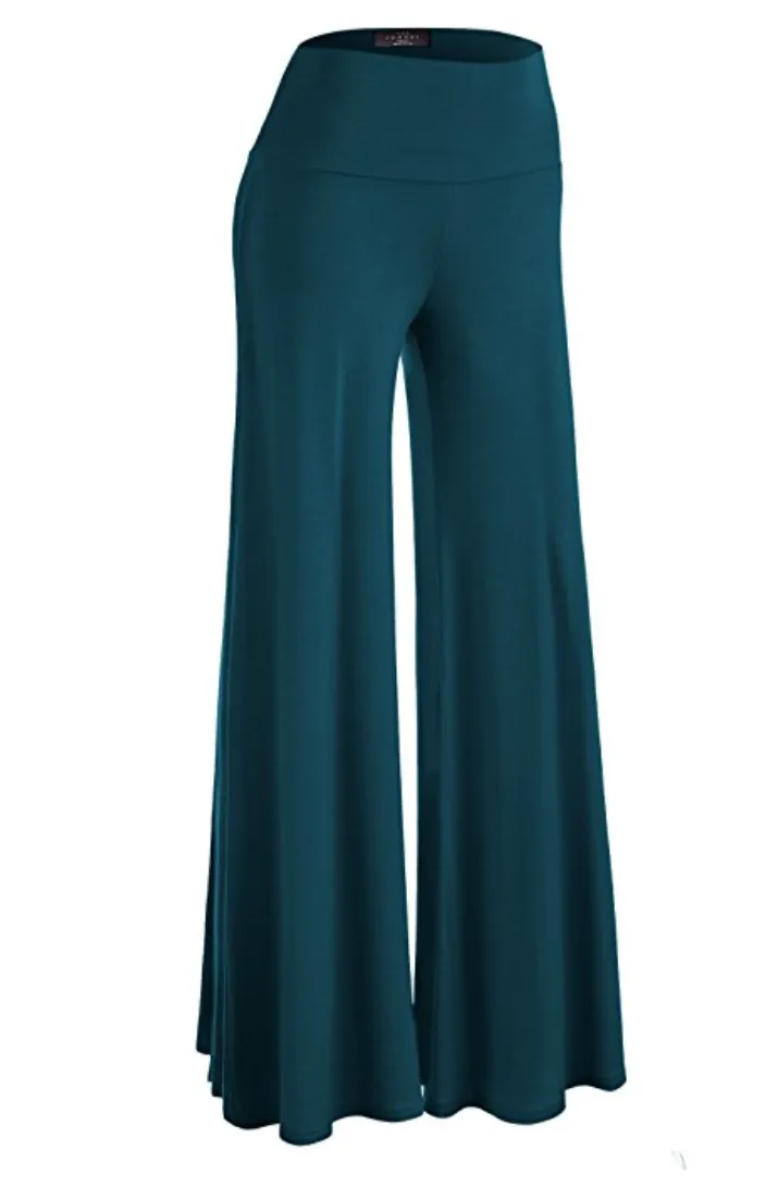 Palazzo Pant in Teal Blue