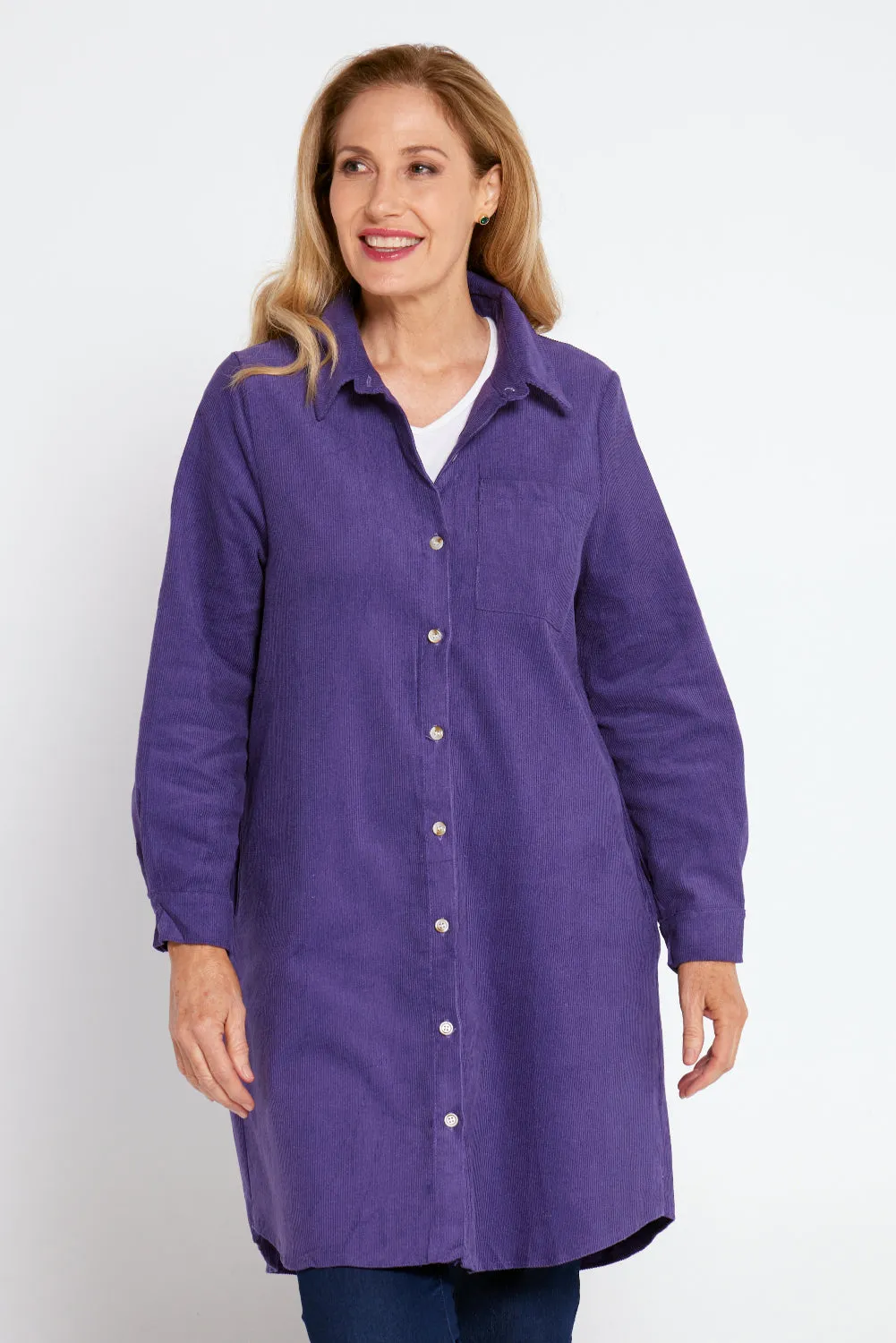 Parvati Corduroy Overshirt - Purple