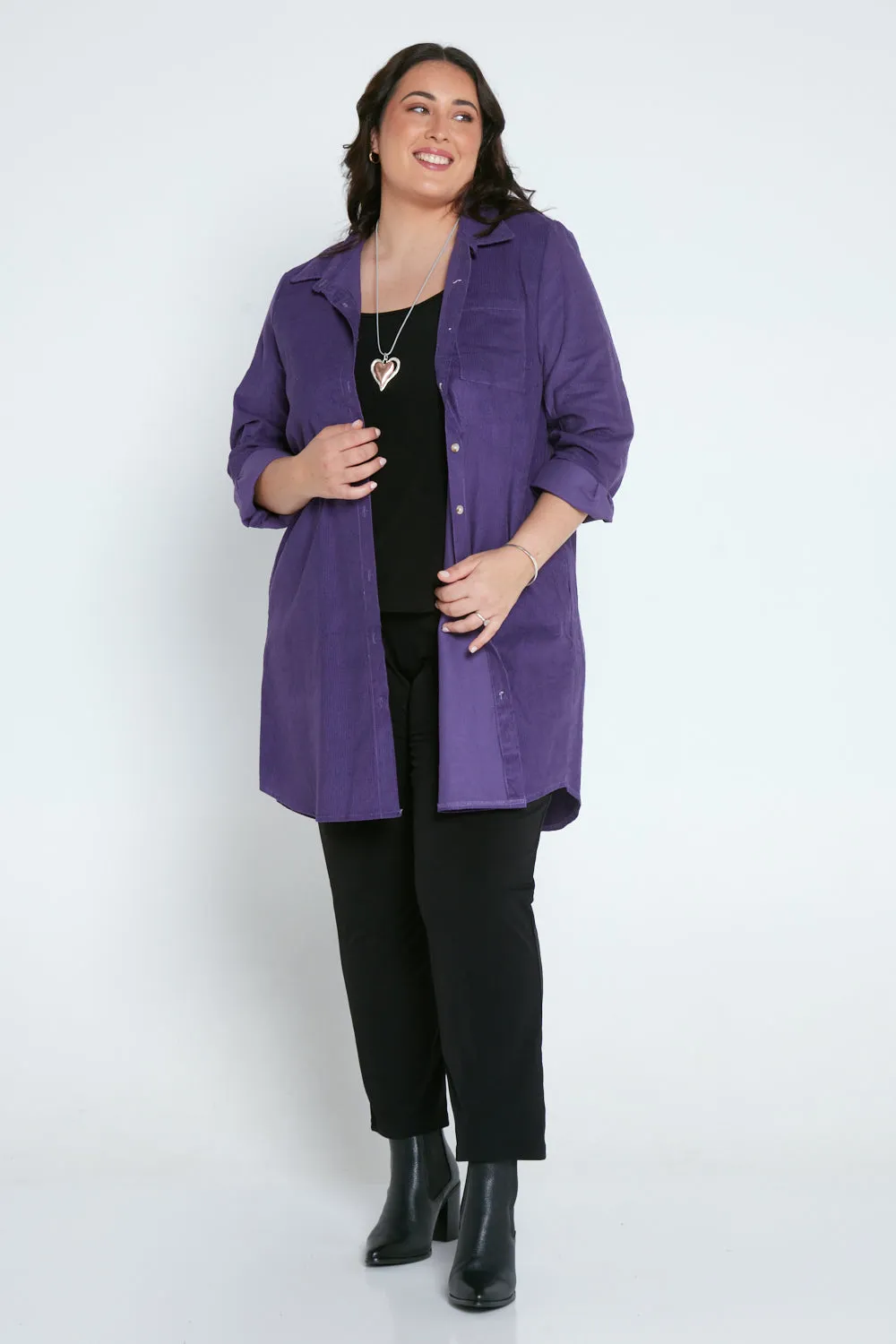 Parvati Corduroy Overshirt - Purple