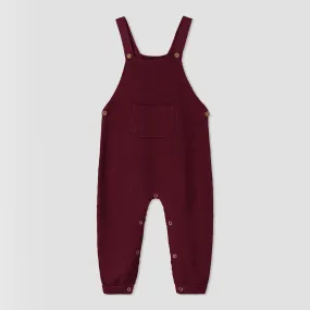 Perran overall in burgundy knit