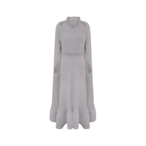 Pre Order:  Cloak Sleeves Pleated Long Dress