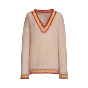 Pre Order:  Contrast Color Trimmed Woolen Sweater