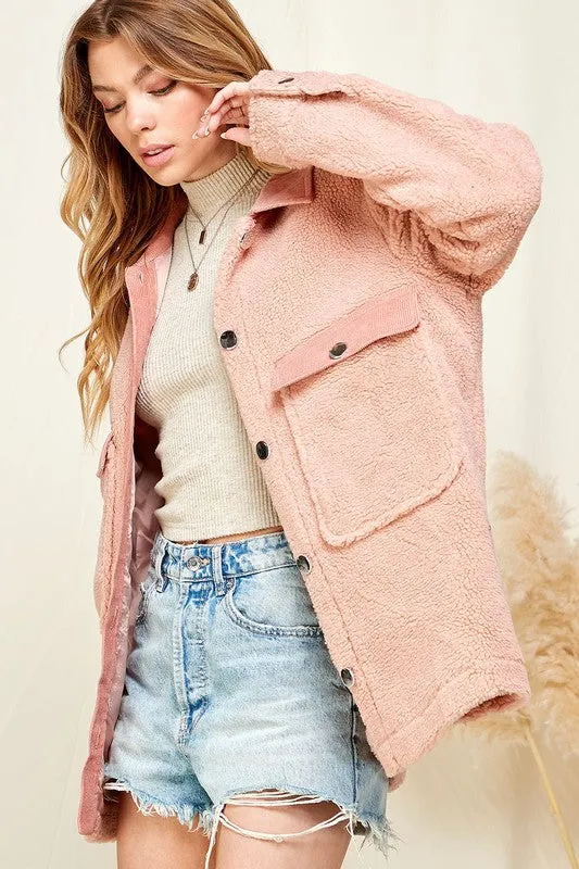 PREORDER: Vail Sherpa Jacket in Pink