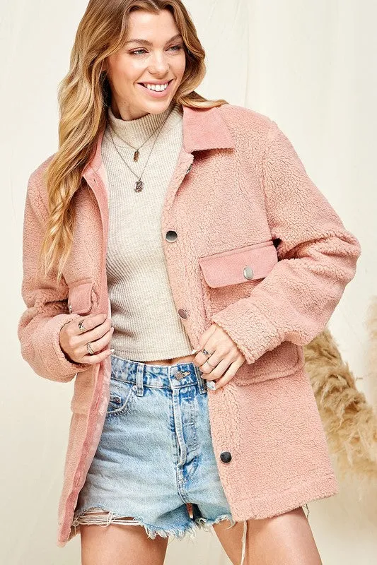 PREORDER: Vail Sherpa Jacket in Pink