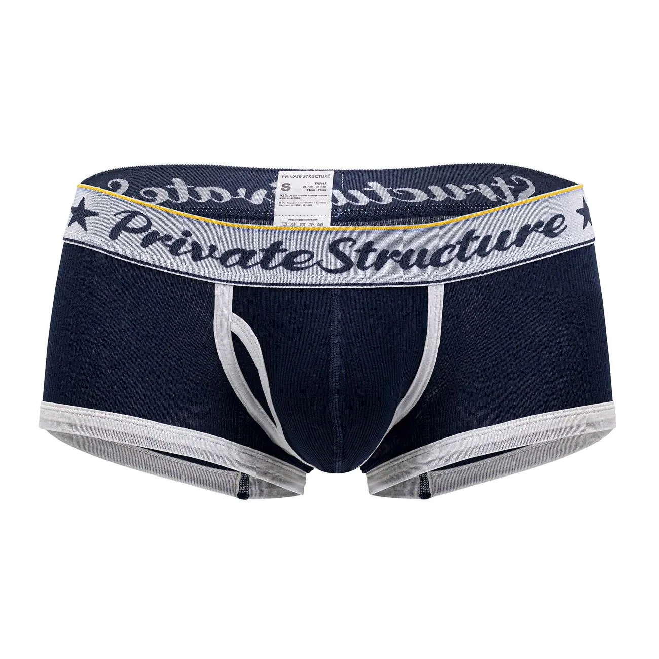 Private Structure SCUS4530 Classic Mid Waist Trunks Color Navy