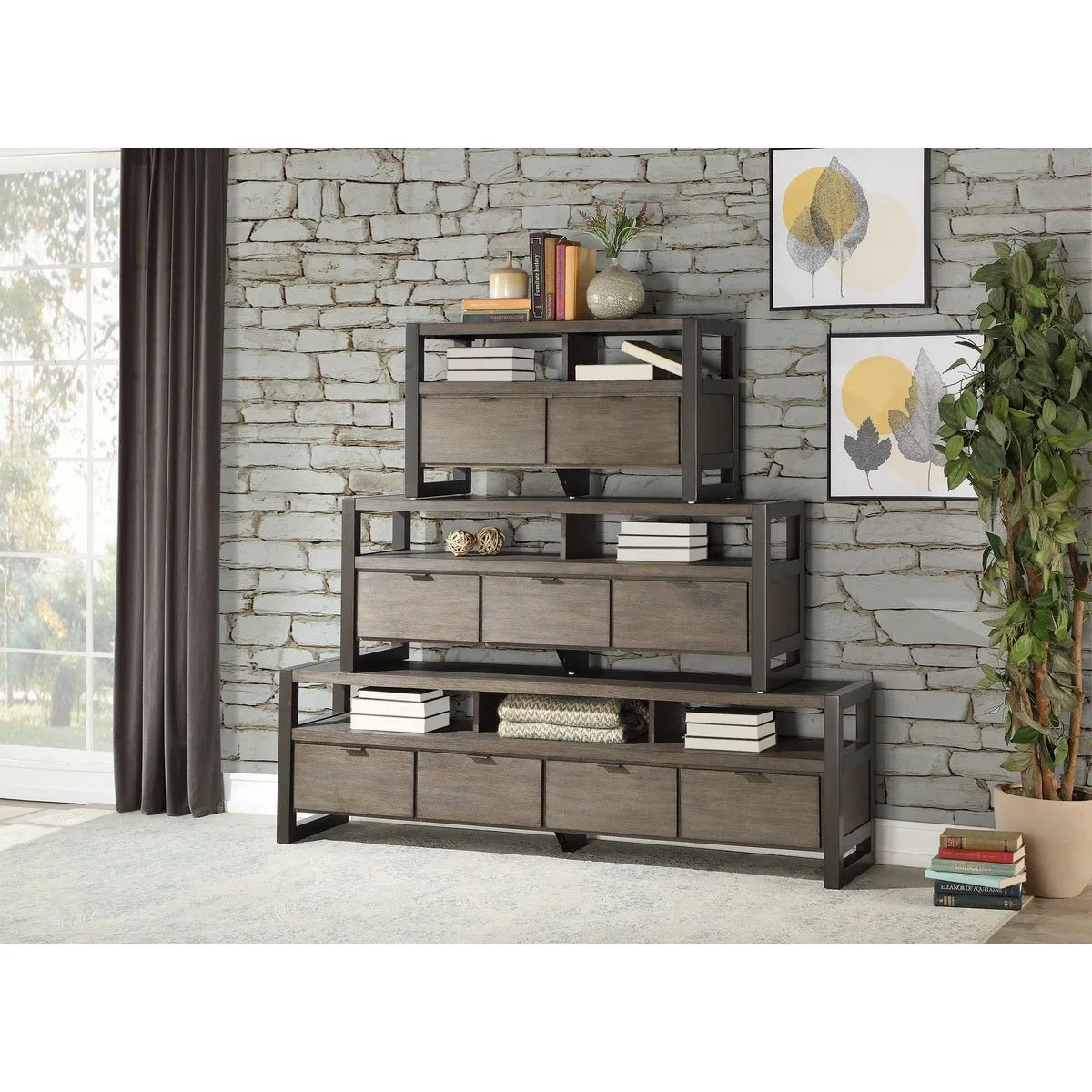 Prudhoe Rustic TV Stand in Dresser Tone Finish