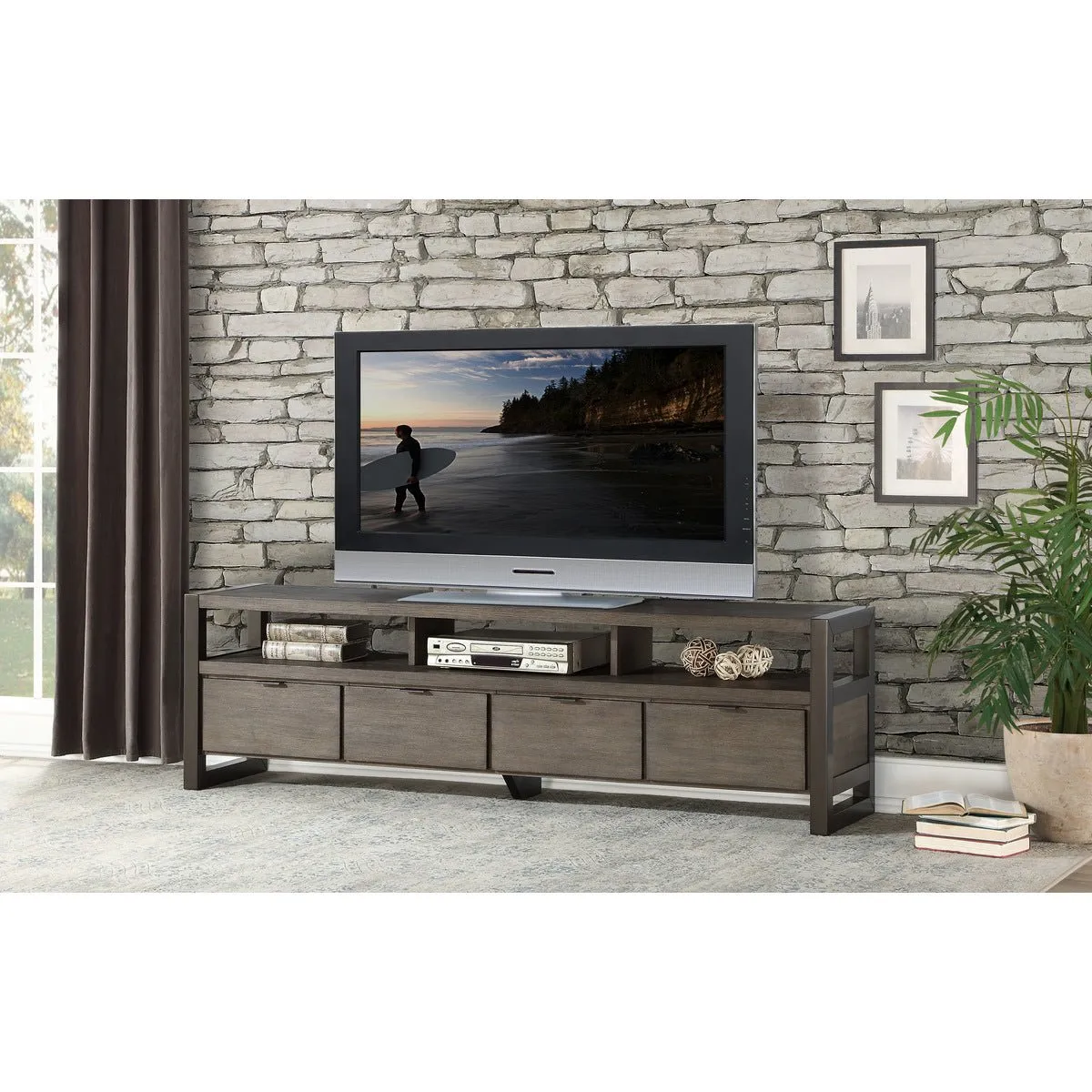 Prudhoe Rustic TV Stand in Dresser Tone Finish