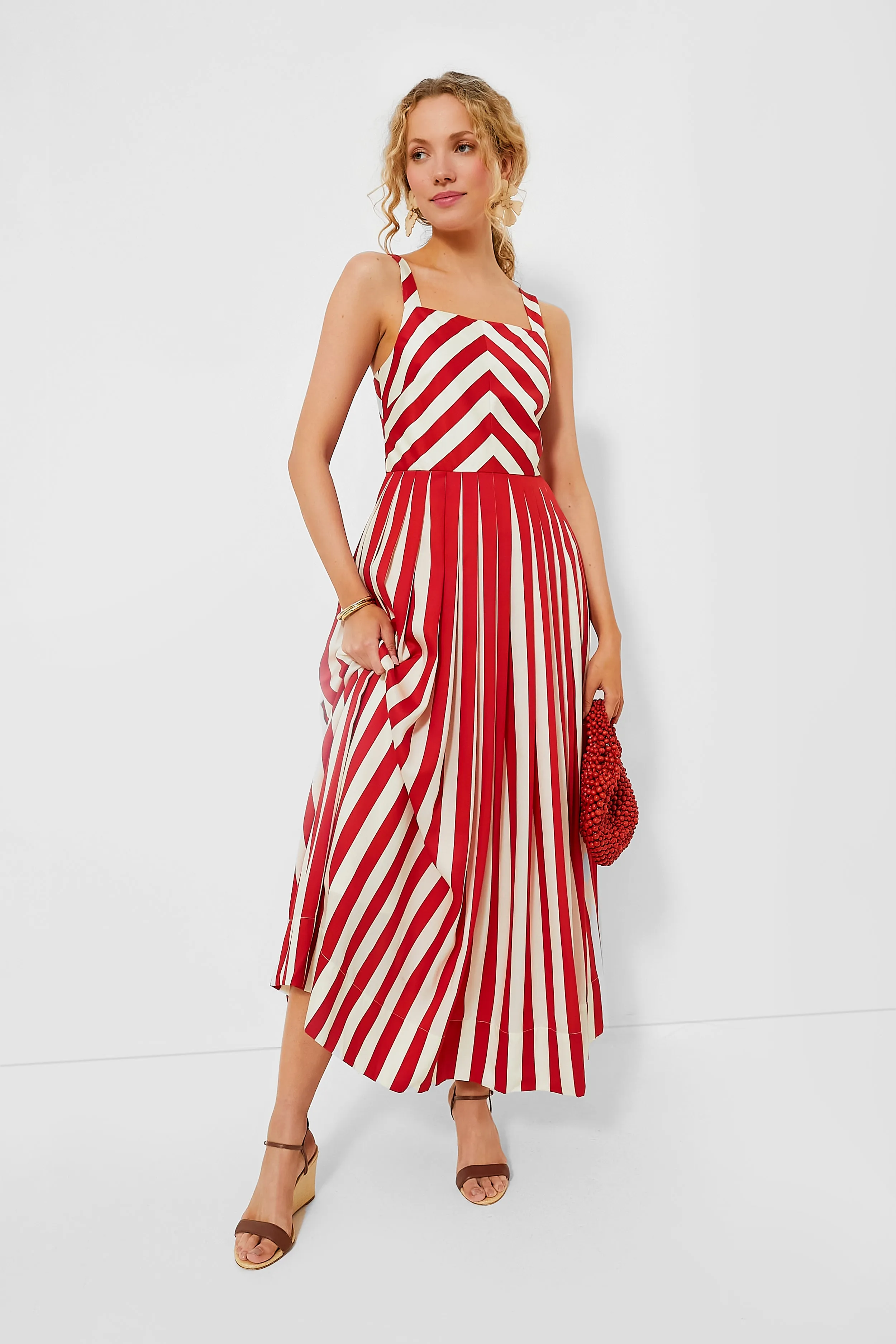 Rouge Stripe Laina Dress