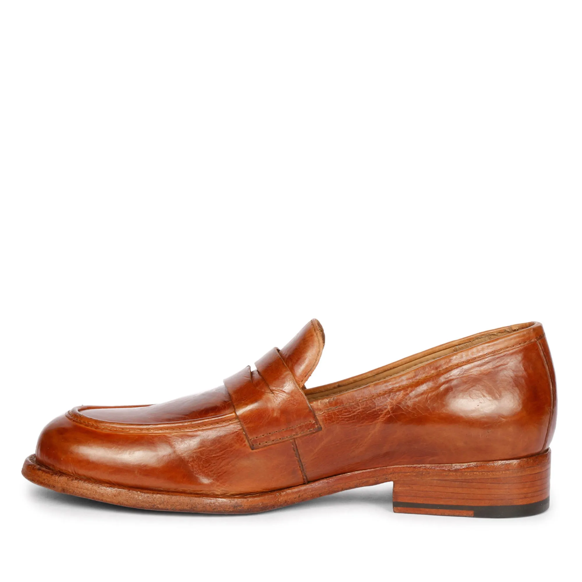 Saint Micola Cognac Leather Moccasins