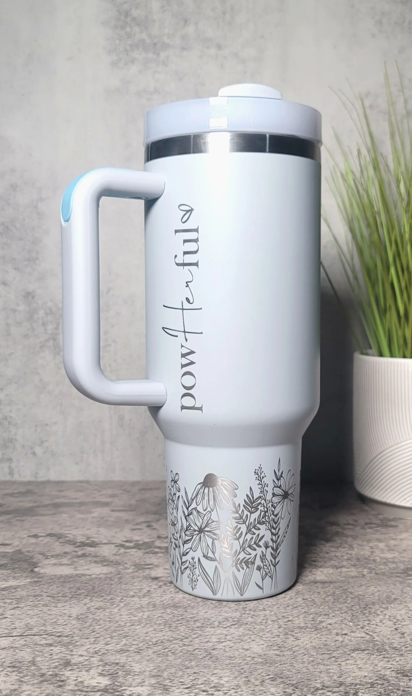 She overcame Stainless Steel Engraved 40oz Tumbler