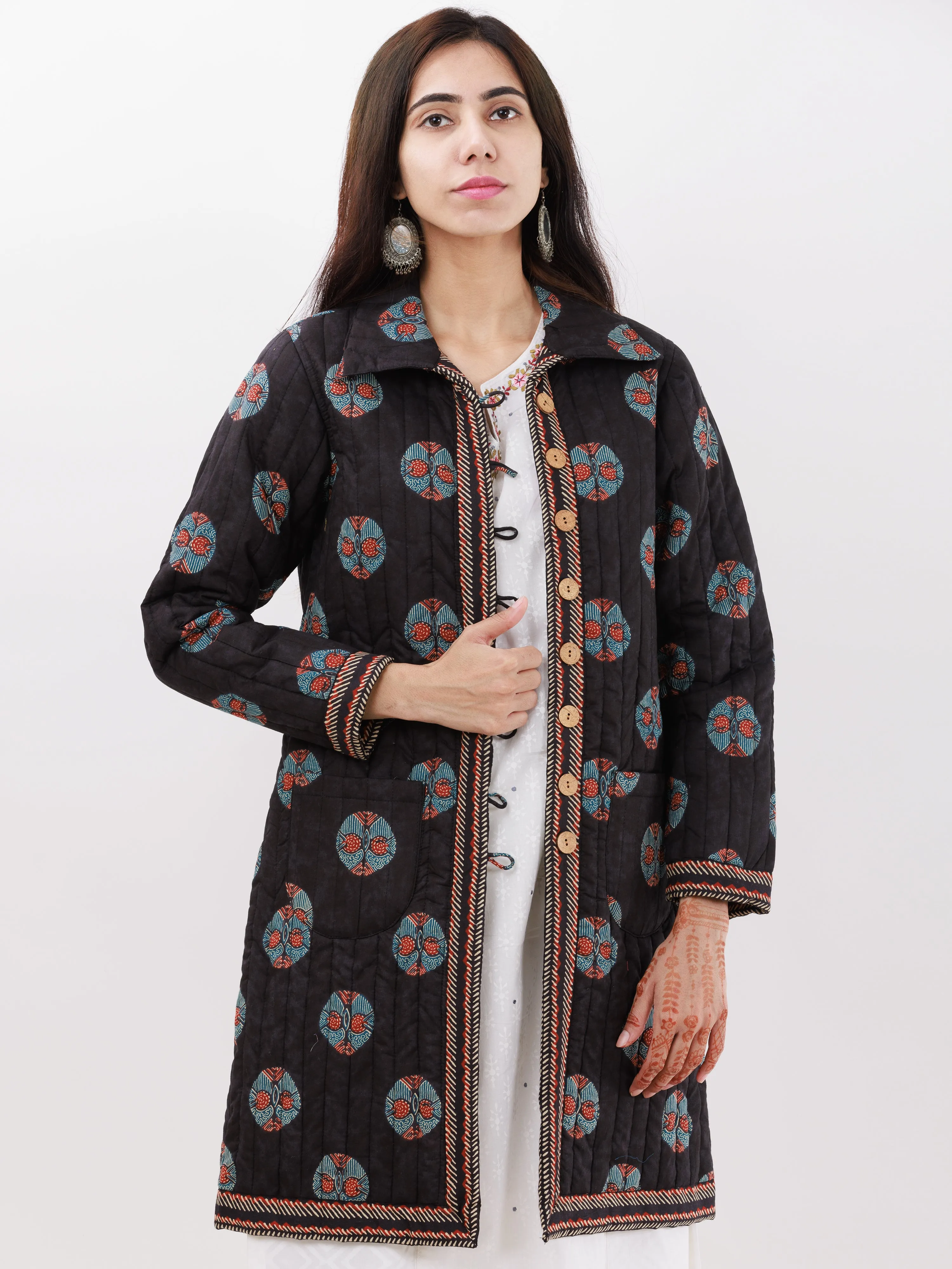 Shishir Parineeta Ajrakh Quilted Reversible Jacket